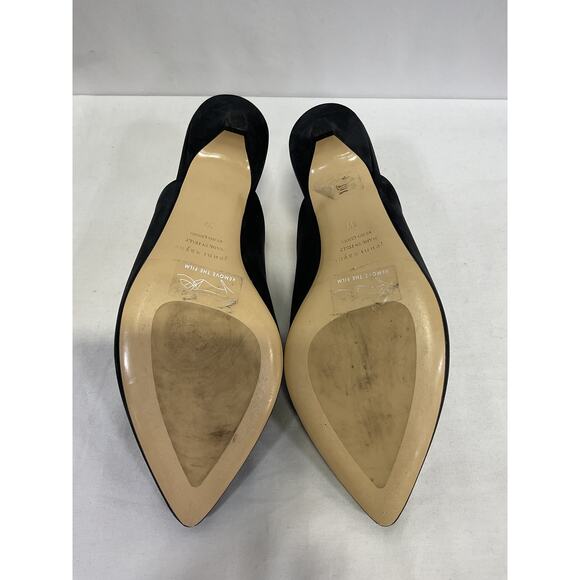 Jenni Kayne 'Oiled' Black Leather Kitten Heel Mule Size 7 - Picture 5 of 6